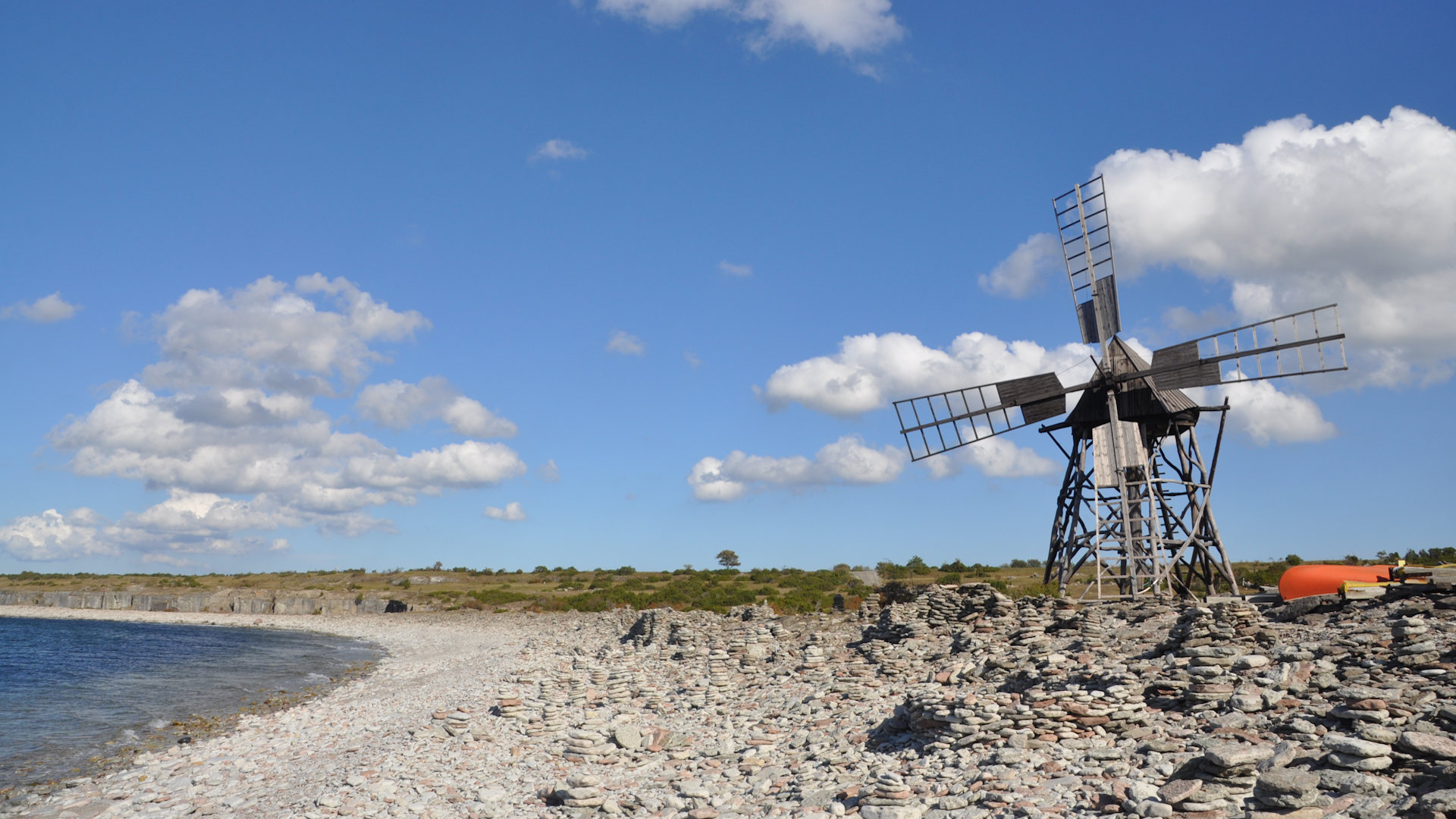 Les célèbres moulins à vent de Gotland